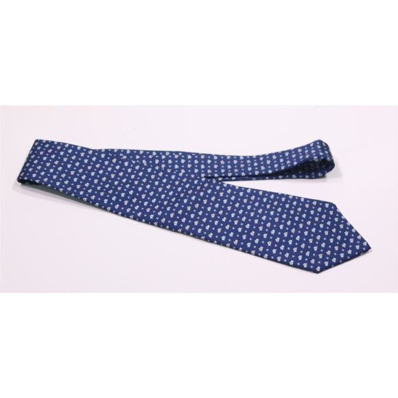 Salvatore Ferragamo Blue Elephants Silk Necktie Tie - Picture 2 of 6